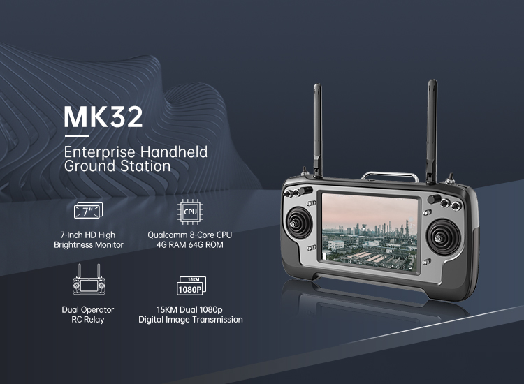 SIYI MK32 Enterprise Handheld Ground Station Controller Installations For The Remote Control Of Industrial Operations