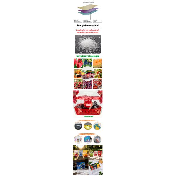 Gravure Printing Customized Logo Food Grade PE Packaging Mylar Bags Fresh Fruit Preservation Plastic Bags Breathable Holes