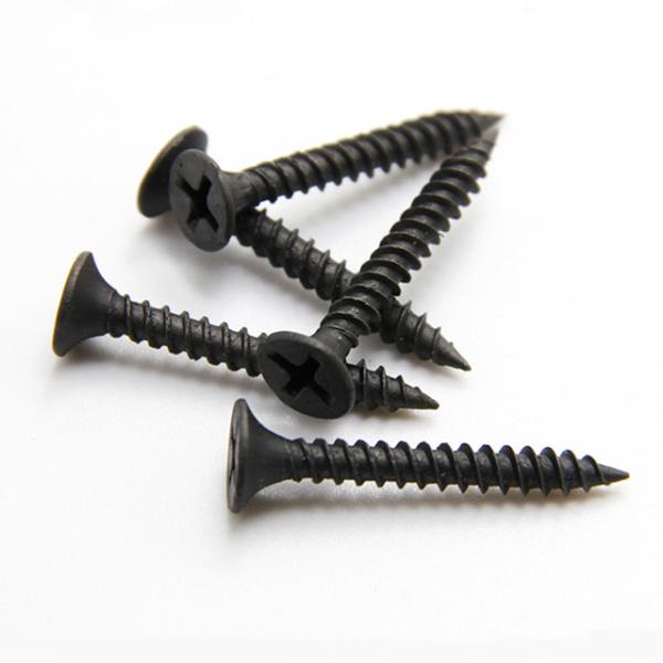 4.8 Fine #6x1" Carbon Steel Self Drilling Screws Drywall Black Customized