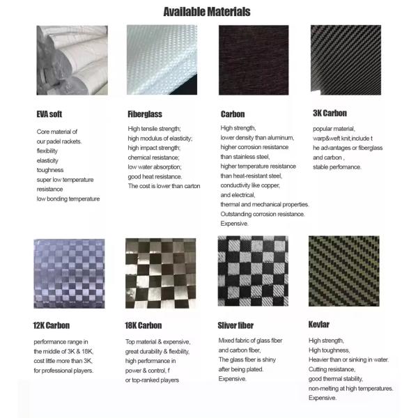 Lightweight 0.36kg Carbon Plate Paddle Tennis Racket For Beach Board / Court Performance