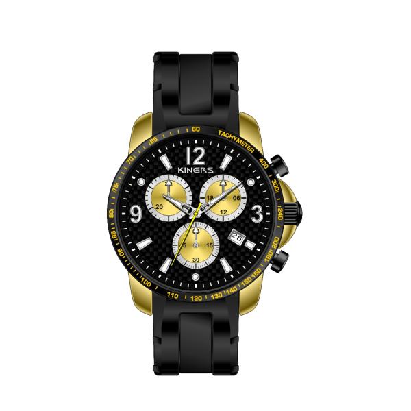 Fashion Sport Men Silicone Strap Watches Multifunction With Alu Case