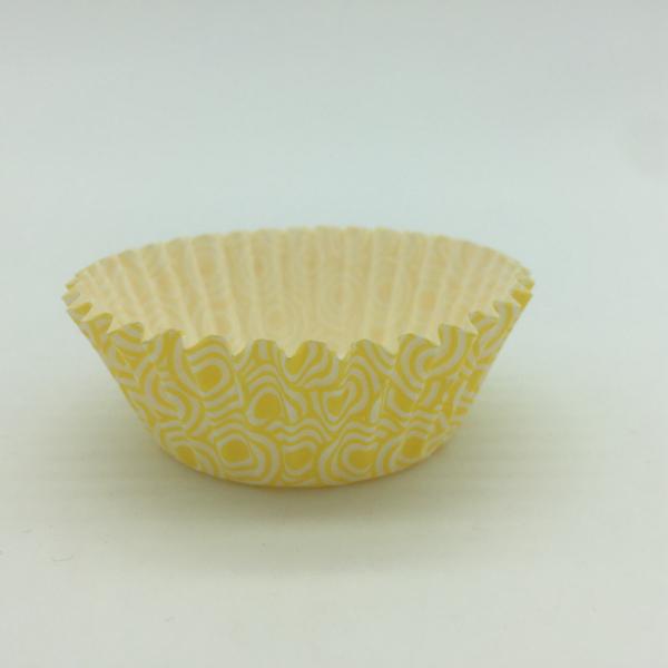 Yellow Cwedding Cupcake Holders , Greaseproof Paper Muffin Cases Cups Wrappers