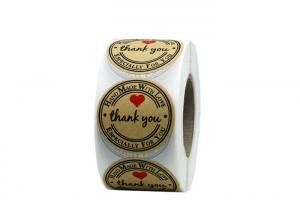 Buy cheap Thickness 2mm Brown Paper Sticky Labels Diameter 1.18 Inches For Wedding / Anniversary product