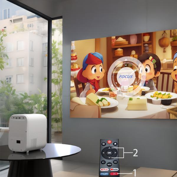 F8 Mini Full HD Netflix Licensed Projector 250 ANSI Lumens Linux Projector