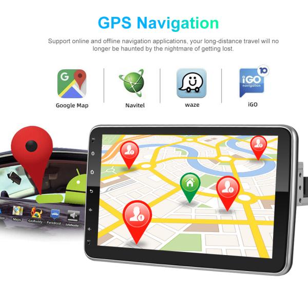 10.1 inch Big IPS Screen Car Multimedia Player with Rotatable Display and GPS Stereo