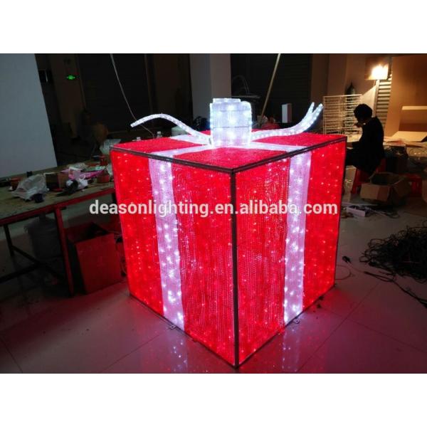 Festival decoration LED motif 3D gift box outdoor Christmas light