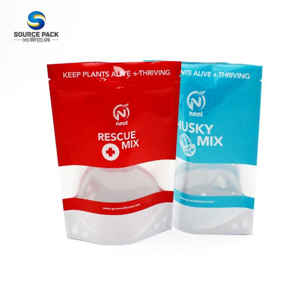 Stand Up Pouch Plastic Custom Weed Packaging With Zipper