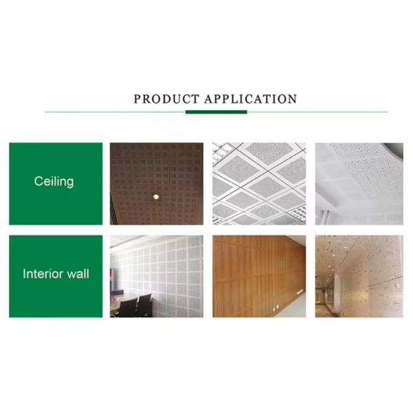 Perforated suspended Plaster Gypsum Ceiling Board Calcium Silicate Composite Sound Absorbing