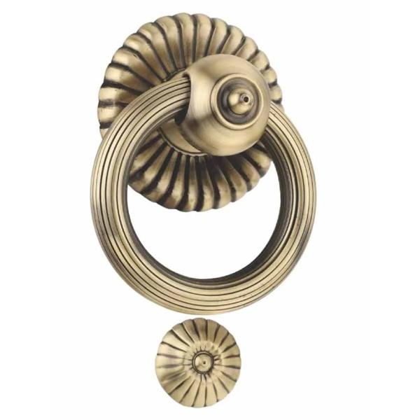 Flower Shape Door Knocker With Satin Finish Clear Finished Anti-theft Anti-rust Antique Design Metal Door Accessories