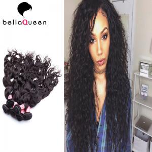 Buy cheap Curly Double Drawn Hair Extensions , Natural Black Grade 7A Virgin Hair product