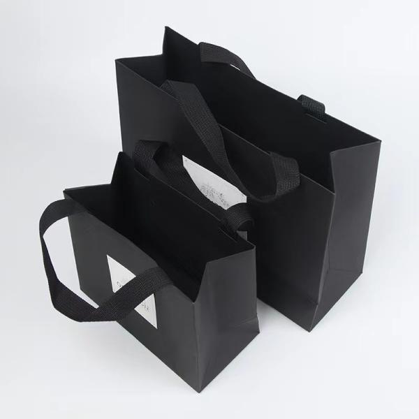 OEM Black White Apparel Paper Bag Clothing Marble Paper Gift Bags