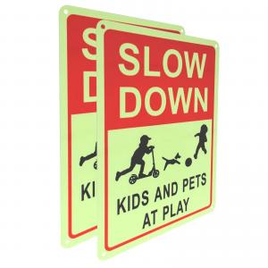 China Custom Photoluminescent Safety Products Slow Down Sign Board Kids Playing on sale