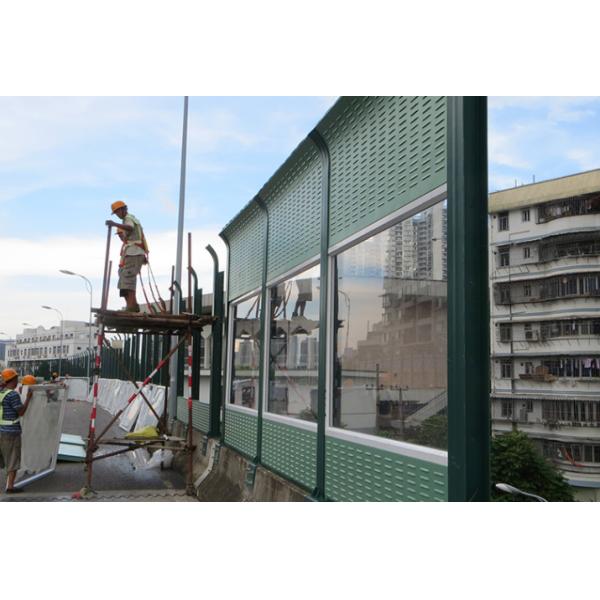 Highway Soundproof Perforated Metal Mesh 80mm 100mm Perforated Noise Barrier Panels