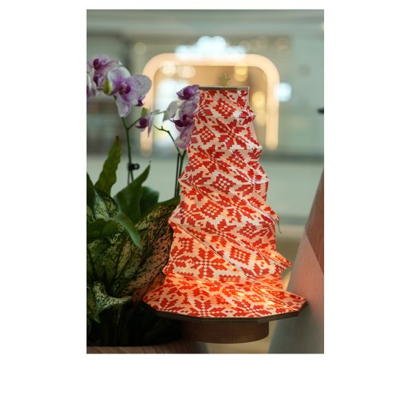 Decorative Tree Christmas Paper Lamp Rechargeable Handmade ODM