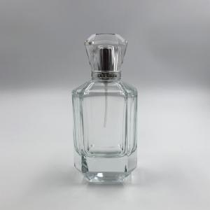 Buy cheap Aluminium Cap Antique Clear Glass Perfume Bottles 100ml With Atomizer product