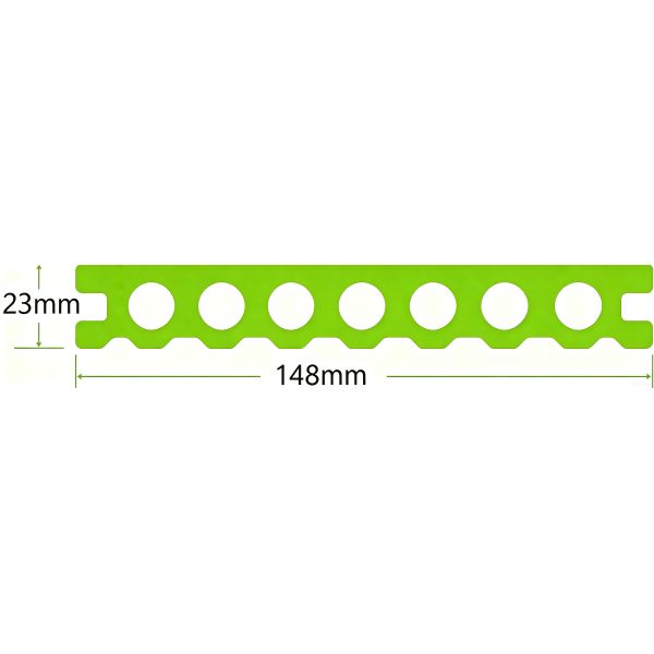 Second generation round hole single-sided co extruded WPC flooring