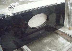 Buy cheap Black Dupont Granite Bathroom Vanity Tops , Granite Overlay Countertops With 1 Faucet  Hole product