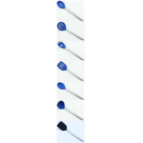 High quality FDA approval Silicone and Stainless Steel Kit of Serving Tong Spoon Spatula ladle tools