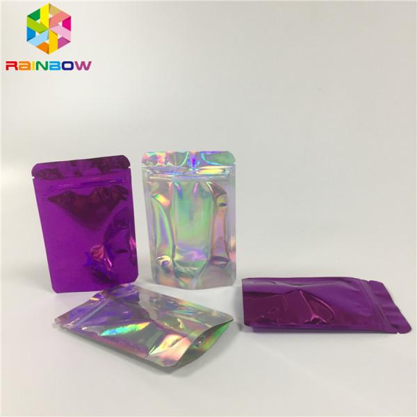 Laminated Holographic Laser 3d Display Bags Hologram Heat Transfer Vinyl Pouch