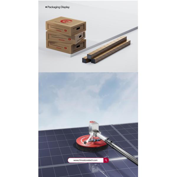 Water Washing Solar Panel Cleaning Brush Single Disc 360RPM PV Array Roof Equipment