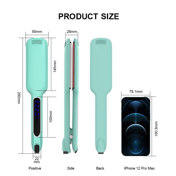 Mini Infrared Titanium Flat Iron Wide Plate Fast PTC Heating