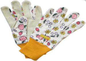 Buy cheap Drill PVC Polar Dots Printed Cotton & Polyester Women Gardening Working Gloves 9.5