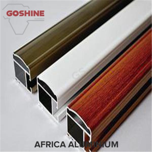 Industrial Wood Finish Aluminium Profiles For Polycarbonate Sheet OEM / ODM
