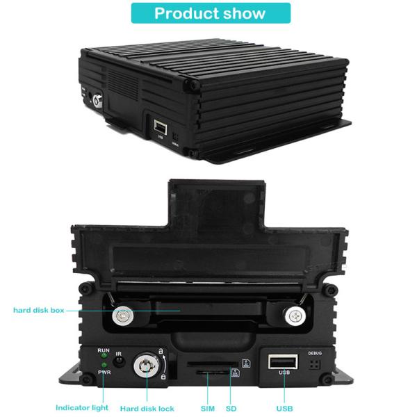 Car Remote Control HDD Mobile DVR SD Storage AHD 4CH MDVR 720P GPS 3G WIFI