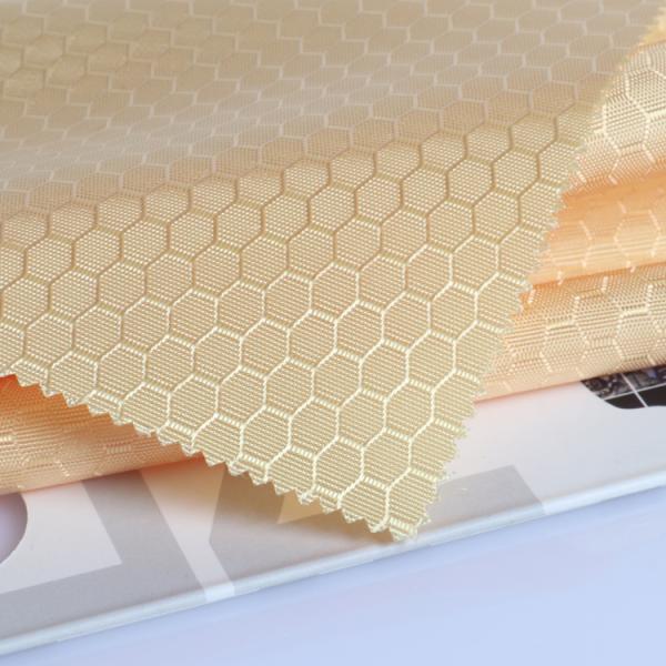 100% recycled polyester poly hexagonal dobby oxford fabric for jacket
