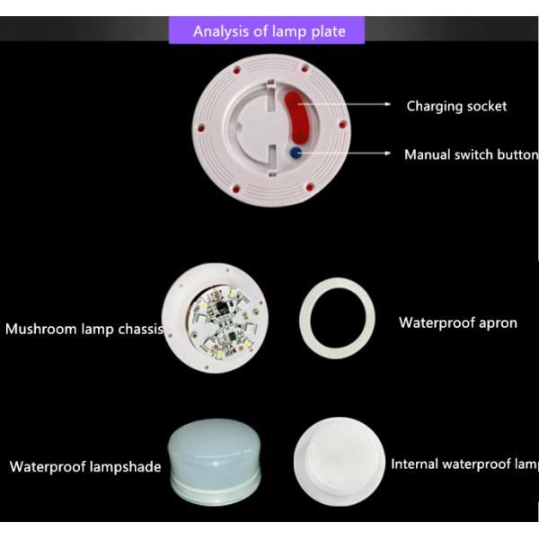 Waterproof LED Illuminated Furniture RGB Color Changing Led Mushroom Table Lamp