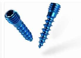 Buy cheap ISO 9001 Orthopedic Fastener Screws , M3 Blue Titanium Surgical Bone Screw product