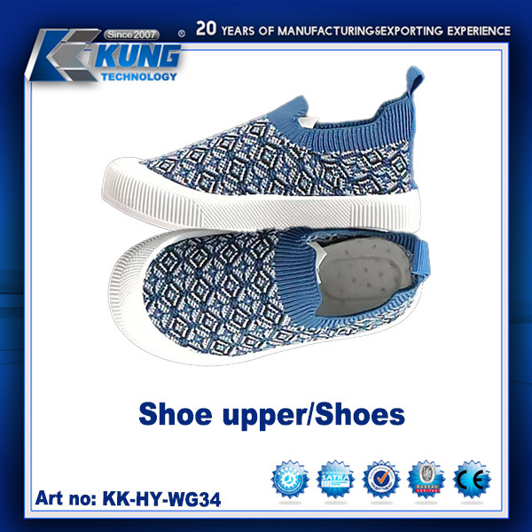 Customized High Elastic Breathable Children Shoes Upper Non Slip