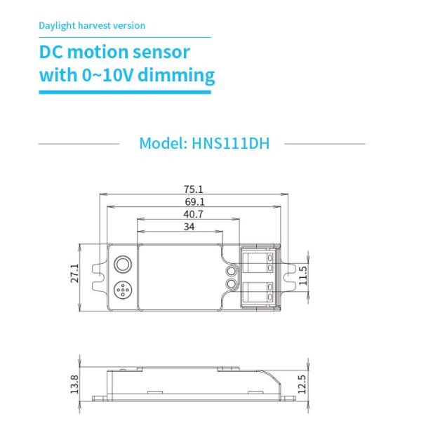 5.8G Microwave Antenna Daylight Harvesting Sensor HNS111DH 25mA