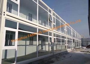 Buy cheap Foldable Flat Pack Prefab Container House With Glass Facade Decoration For Office Use product