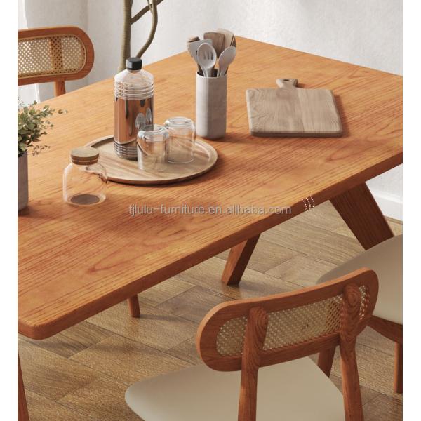 Nordic Direct Home Furniture Solid Wood Rectangular Dining Table for Functional Dining Space