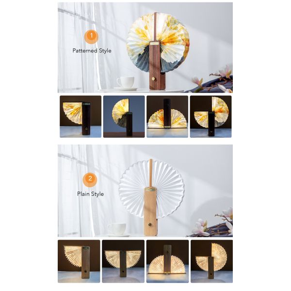 Printable LED Origami Table Lamp Paper Lights Eco Friendly