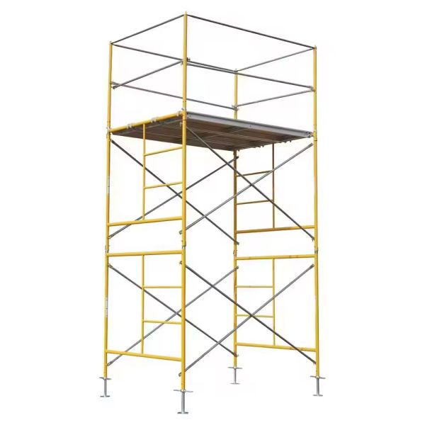 Hot-Dip Galvanized Steel Frame Scaffold with Customizable Dimensions and OSHA EN 1004 Compliance