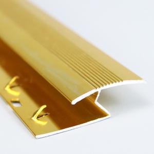 China Golden Alloy Aluminum Carpet And Vinyl Metal Floor Edging on sale