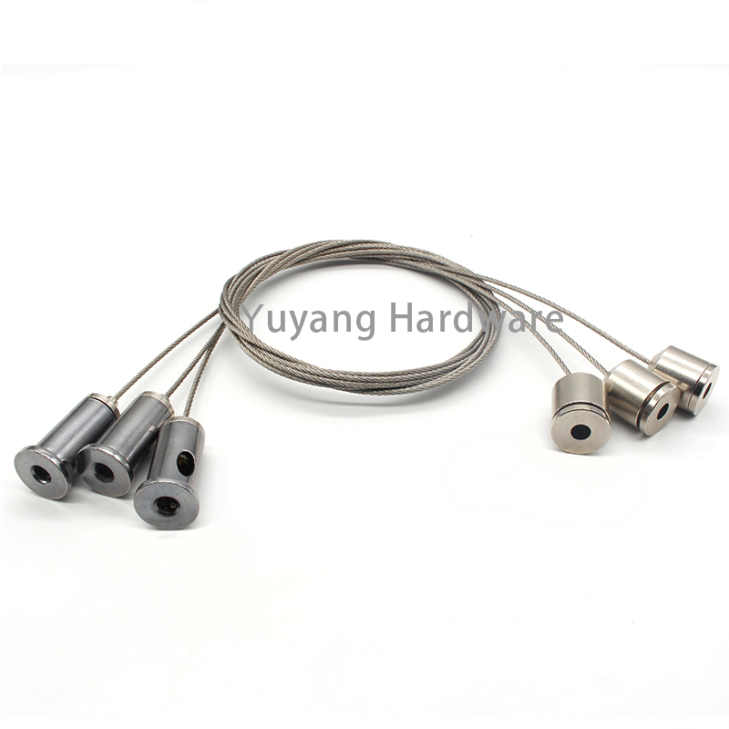 Adjustable Galvanized Steel Wire Cable Ceiling Light Suspension Hang Kit With Gripper