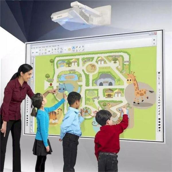 86 Inch Smart Interactive Whiteboard with 10-Point Touch and Android/Windows10 Support