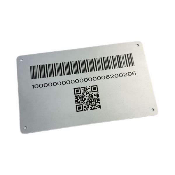 Customized Metal Barcode And QR Code Labels For Industrial Enterprise Logos