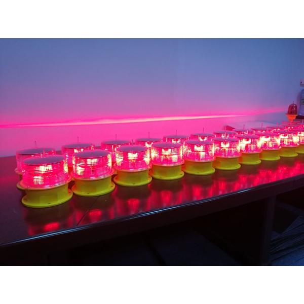Remote Control Solar Powered Warning Lights / Led Obstruction Light UV Protection
