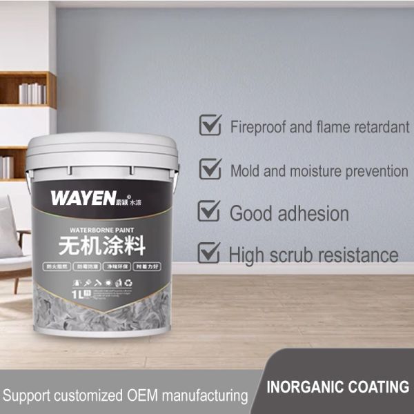 Fireproof Waterproof Eco-friendly Inorganic Coating Water Based Paint for Concrete and Basement