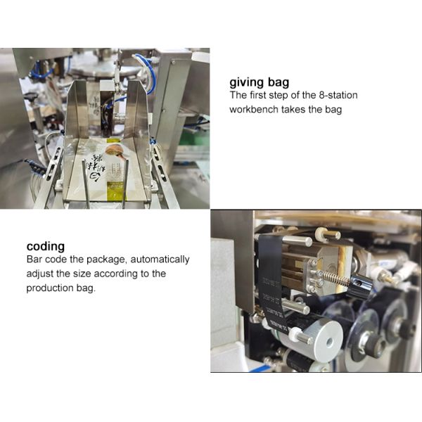 Liquid Packaging Machine: Triangular Bags, Secondary Dosing Liquid Paste Products Equipped with Liquid Pump Ring Feeder