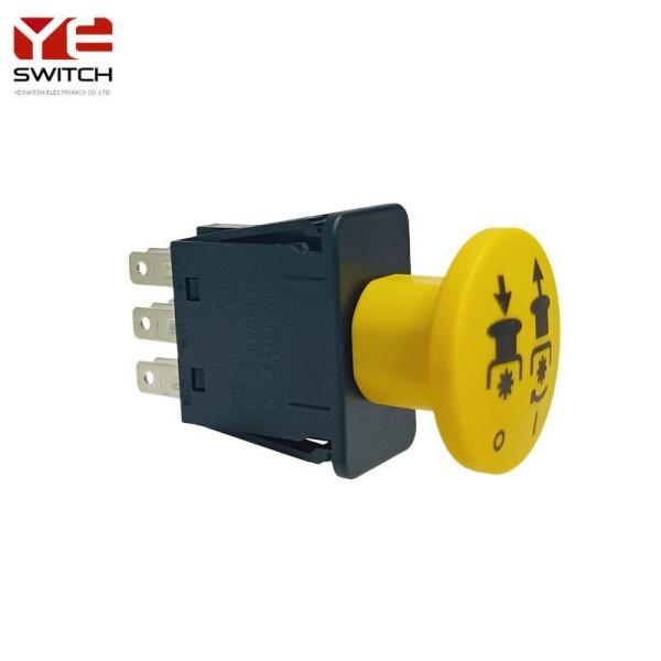 Sealed Yellow Push Pull Button Switches Lawn Mower Seat Safety Switch