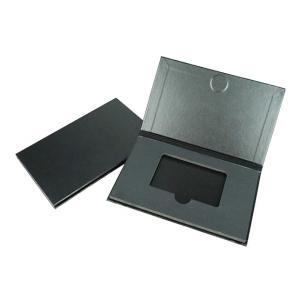 China Luxury Black Paper Card Box Packaging Custom Rigid Book Business Credit Wedding Gift Card Box on sale
