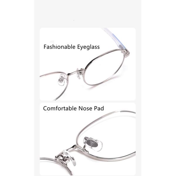 PARIM Round Kids Eyeglass White Rose Gold Mental Optical Frames Prescription Eyeglass Frames
