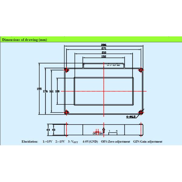 Open Loop Hall Effect Current Sensor 210X100mm Window Size 20000A