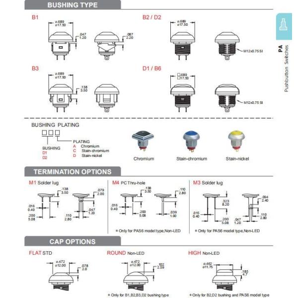 1000VAC 1500AC Waterproof Emergency Stop Button Switch Push Button Switch 85degree