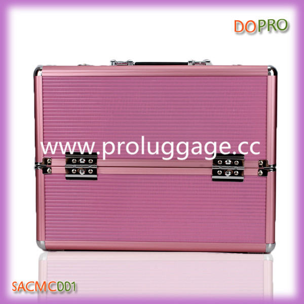 Large volume cosmetic train cases with brush holder box (SACMC001)